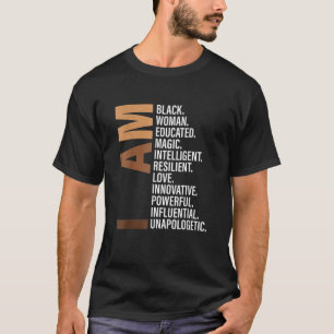 Camiseta Soy mujer negra educada Melanin Black History Mo