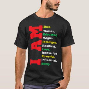 Camiseta Soy mujer negra educada Melanin Black History Mo