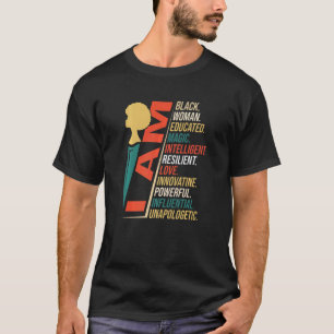 Camiseta Soy mujer negra educada Melanin Black History Mo