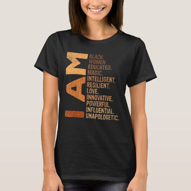 Camiseta Soy mujer negra educada Mes de Historia Negra Mela (Anverso)
