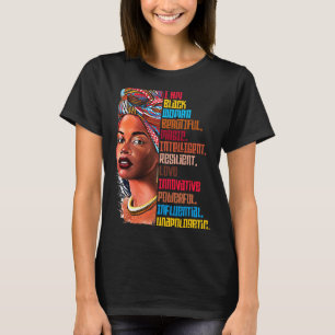 Camiseta Soy mujer negra en el mes de la historia negra edu