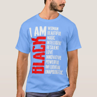 Camiseta Soy mujer negra en el mes de la historia negra edu