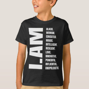 Camiseta Soy mujer negra historia negra educada Chica negra