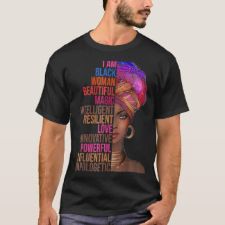 Camiseta Soy Mujer Negra Mes de Historia Negra Reina Melani