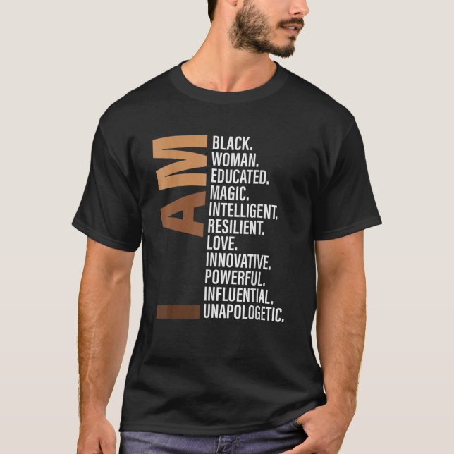 Camiseta Soy mujer negra Mes de historia negra sin remordim (Anverso)