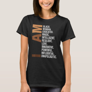 Camiseta Soy mujer negra Mes de historia negra sin remordim
