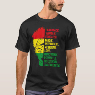 Camiseta Soy mujer negra Mes de historia negra sin remordim