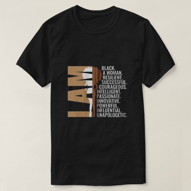Camiseta Soy mujer negra Mes de historia negra sin remordim (Diseño del anverso)