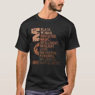 Camiseta Soy mujer negra, mujer negra, educada en historia