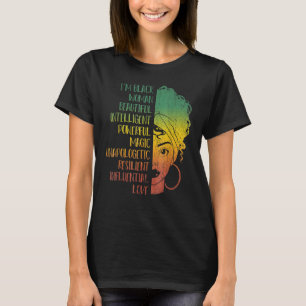 Camiseta Soy mujer negra Reina de historia negra Melanin Af