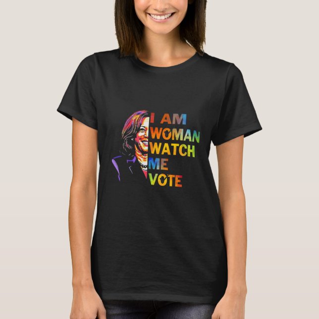 Camiseta Soy Mujer Observarme Kamala Harris Waltz 24 (Anverso)