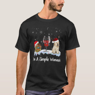 Camiseta Soy mujer simple libros de vino perro de recuperac