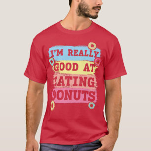 Camiseta Soy muy bueno comiendo pasteles de donuts de bolas