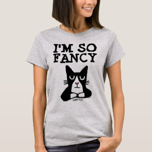 Camiseta Soy muy FANCY Tuxedo Cat camisetas, Panda Kitty Lo