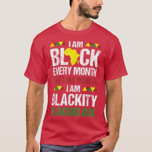 Camiseta Soy negra cada mes, orgullo negro africano B