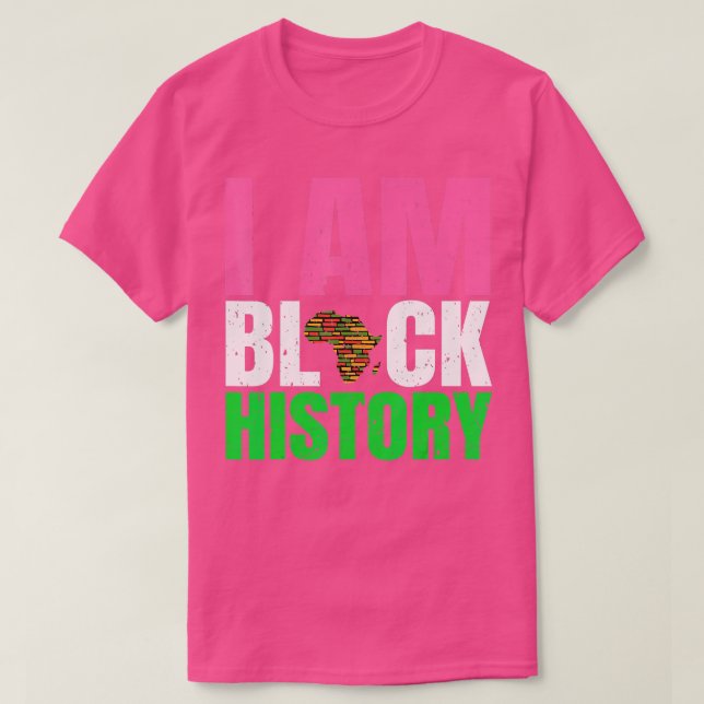Camiseta Soy Negra De Historia Mes Del 10 De Junio Rosa Y V (Diseño del anverso)