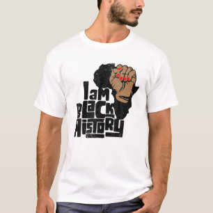 Camiseta Soy negra historia, poder, afroamericano que