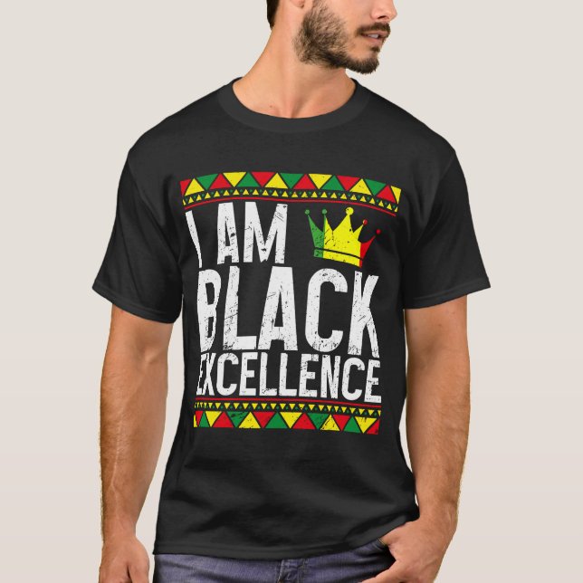 Camiseta Soy negra y excelente vestimenta de historia para  (Anverso)