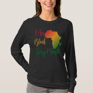 Camiseta Soy negro cada mes 2022 hombres afroamericanos