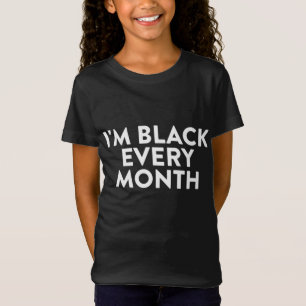 Camiseta Soy negro cada mes Orgullo de belleza afroamerican