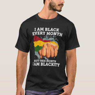 Camiseta Soy Negro Cada Mes Soy Histor Negra Negra Negra