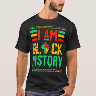 Camiseta Soy negro de historia mes africano-norteamericano 