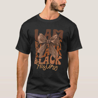 Camiseta Soy negro de historia mes Coquette Bow African Ame