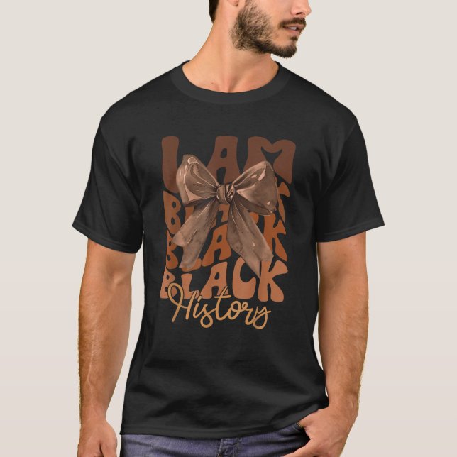 Camiseta Soy negro de historia mes Coquette Bow African Ame (Anverso)