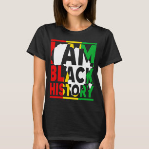 Camiseta Soy negro, el mes de la historia, afroamericano, n