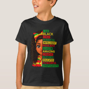 Camiseta Soy negro Mes de la historia del niño Niñas africa