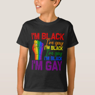 Camiseta Soy negro soy gay puño de poder orgullo lgbtq hist