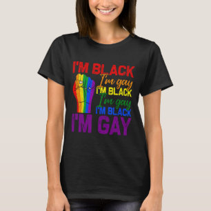 Camiseta Soy negro soy gay puño de poder Orgullo lgbtq Mes 