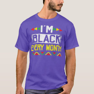 Camiseta Soy negro todos los meses Mes africano de historia