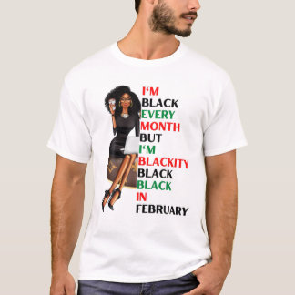 Camiseta Soy negro todos los meses pero negro negro negro n