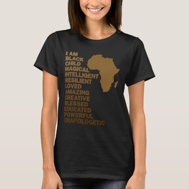 Camiseta Soy Niño Negro Mágico Mes de la Historia Negra Niñ (Anverso)