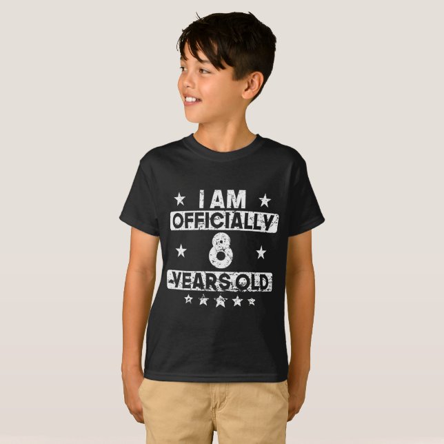 Camiseta Soy oficialmente 8 años del 8vo cumpleaños (Anverso completo)