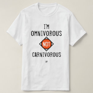 Camiseta Soy omnívoro no carnívoro