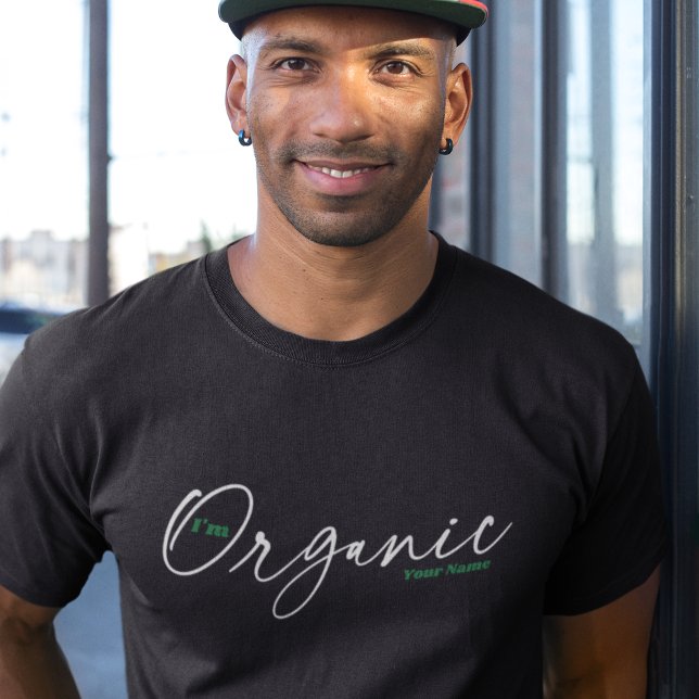 Camiseta Soy orgánico | Guión manuscrito mínimo (Subido por el creador)