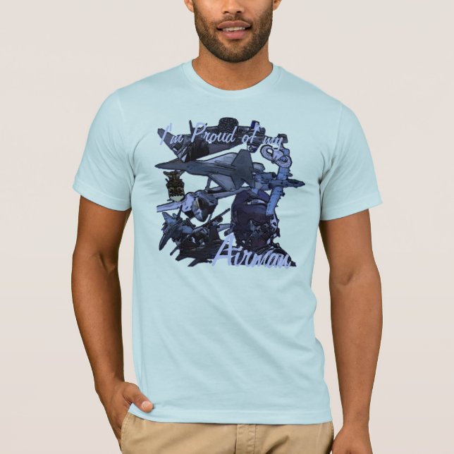 Camiseta Soy orgulloso de mi, aviador, papá de la fuerza (Anverso)