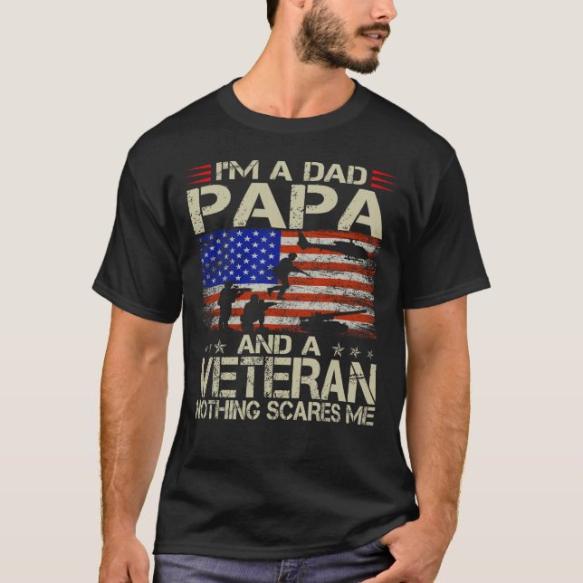 Camiseta Soy padre, papá y veterano (Anverso)