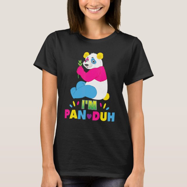 Camiseta Soy Pan Duh Pansexual Panda Rainbow Lgbt Pride Gay (Anverso)