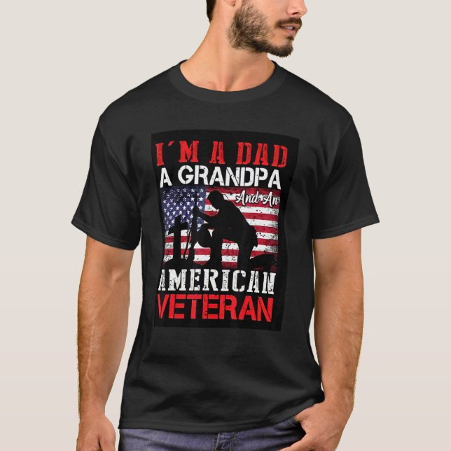 Camiseta Soy papá, abuelo, veterano Día de los Padres para  (Anverso)