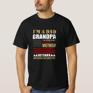 Camiseta Soy papá, abuelo y veterano de Vietnam
