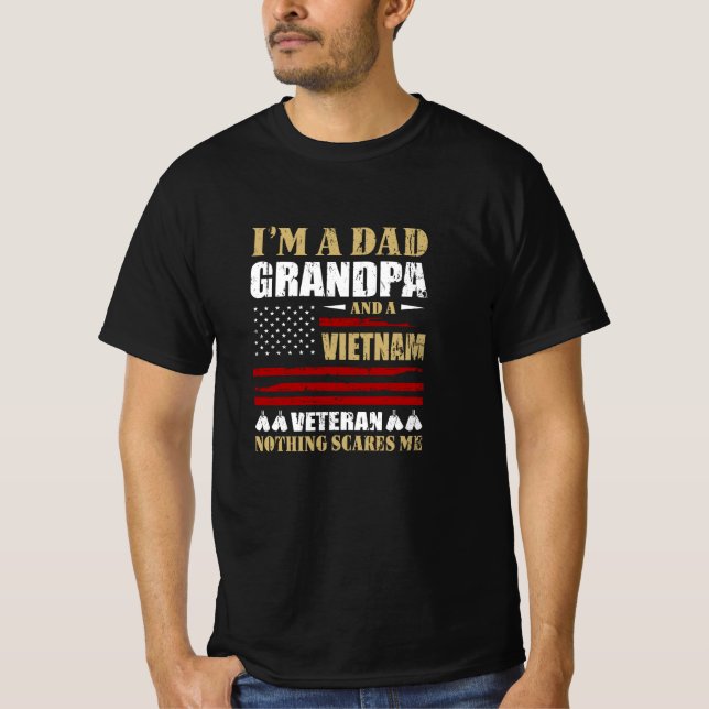 Camiseta Soy papá, abuelo y veterano de Vietnam (Anverso)