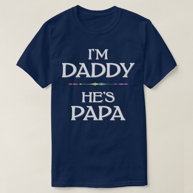Camiseta Soy papá - Es papá, Día del Padre Gay LGBT  (Diseño del anverso)