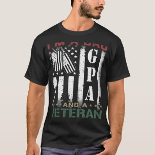Camiseta Soy papá Gpa y un veterano nada me asusta Amer