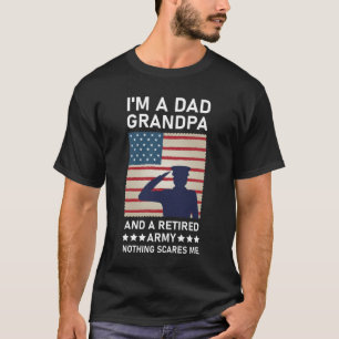 Camiseta Soy papá, un abuelo y un ejército retirado, nada