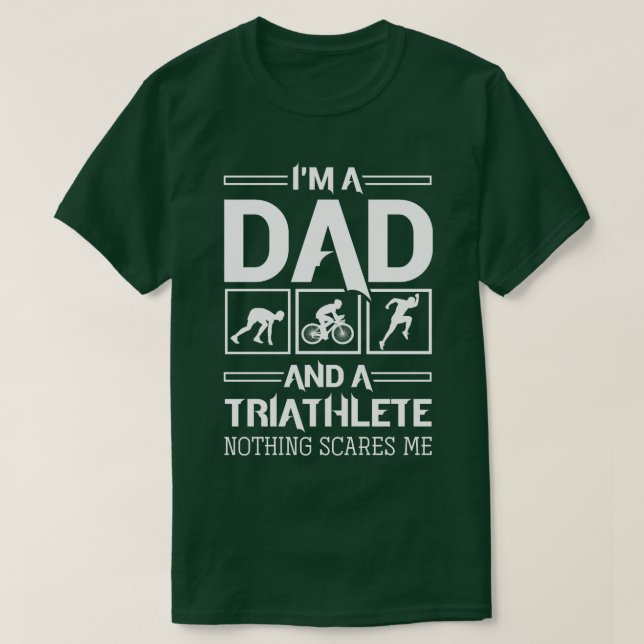 Camiseta Soy Papá Y Triatleta Nada Me Da Miedo Triathlo (Diseño del anverso)