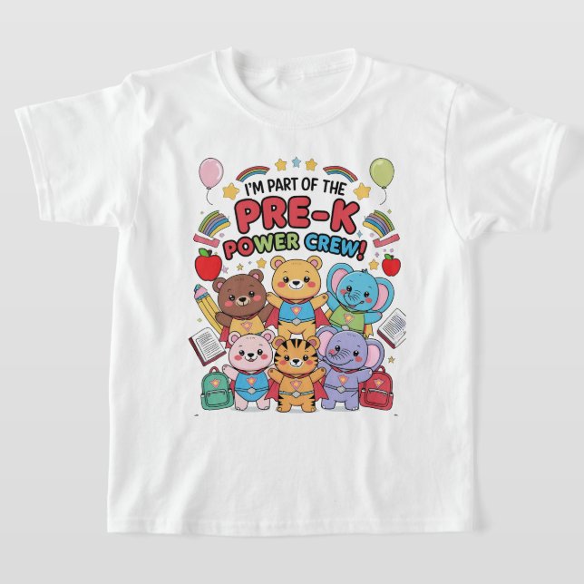 Camiseta "¡Soy parte del equipo de poder de preescolar!" –  (Distribución)