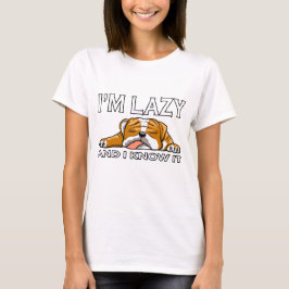 Camiseta Soy Perezoso y Lo Sé Bulldog Inglés